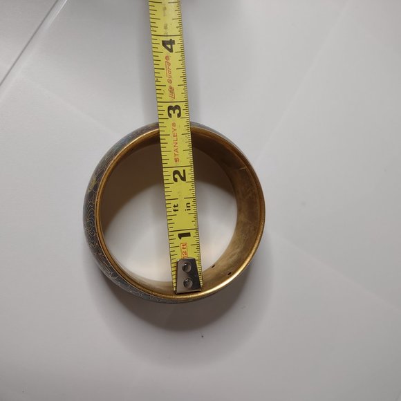 Pretty Multicolor Floral Large Vintage Bangle - Picture 16 of 16